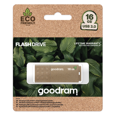 GoodRAM Pendrive 16GB UME3 GREEN USB 3.0 - retail blister - UME3-0160EFR11